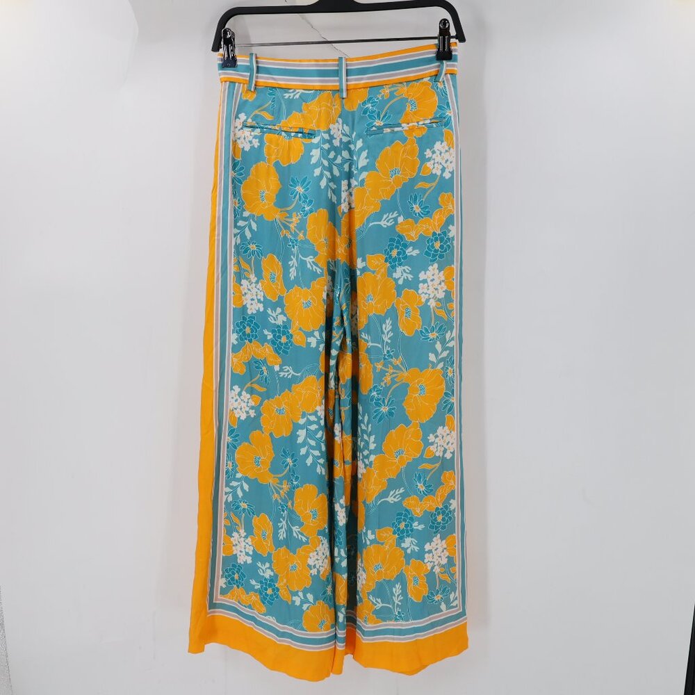 Equipment Femme Silk Pants Womens 4 rayon blend Trousers Wide leg slit ankle - Picture 8 of 16